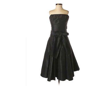 80's Prom! Black Strapless BCBG Max Azria Sash Dress Sz 2 NWT